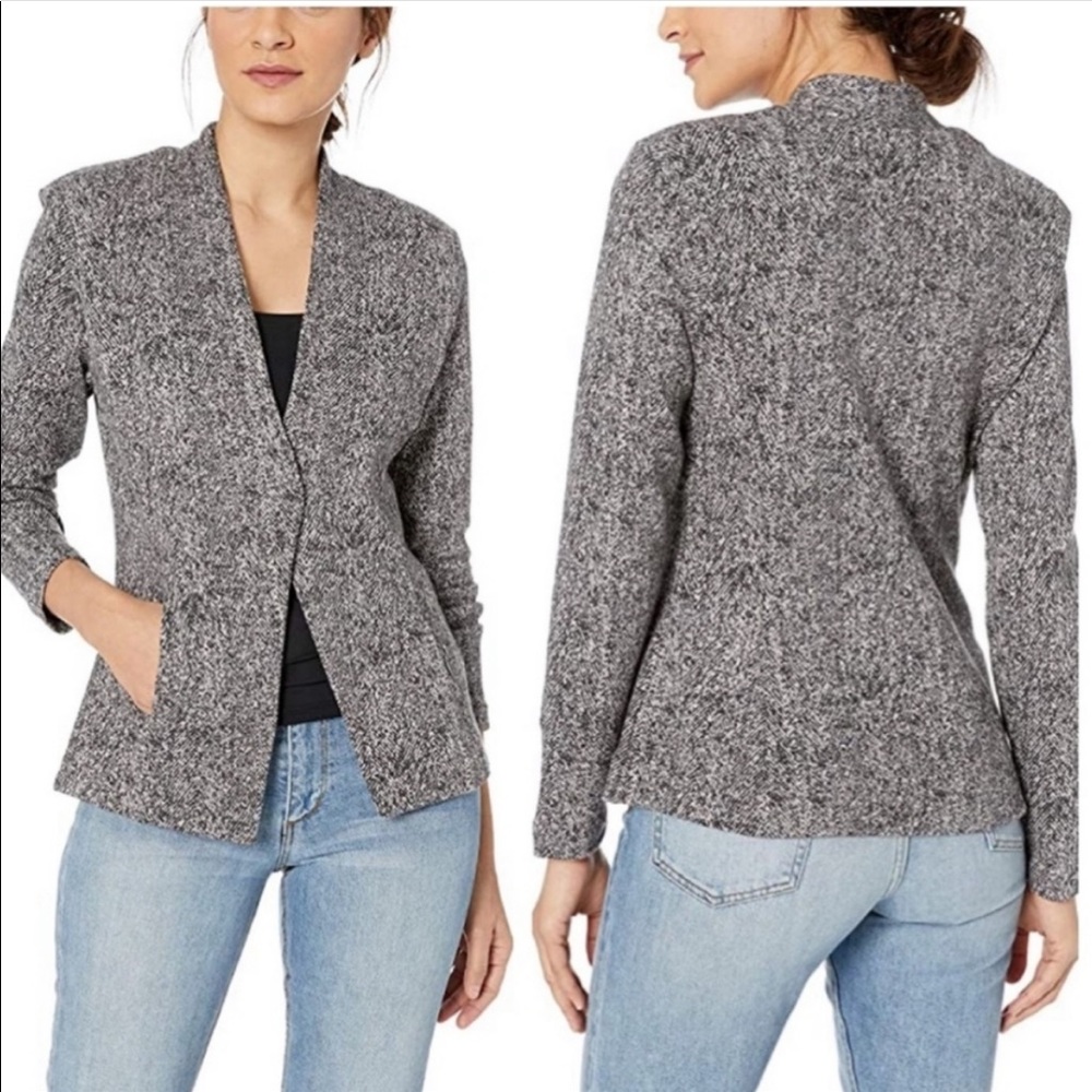 NIC+ZOE Charcoal Knit Blazer